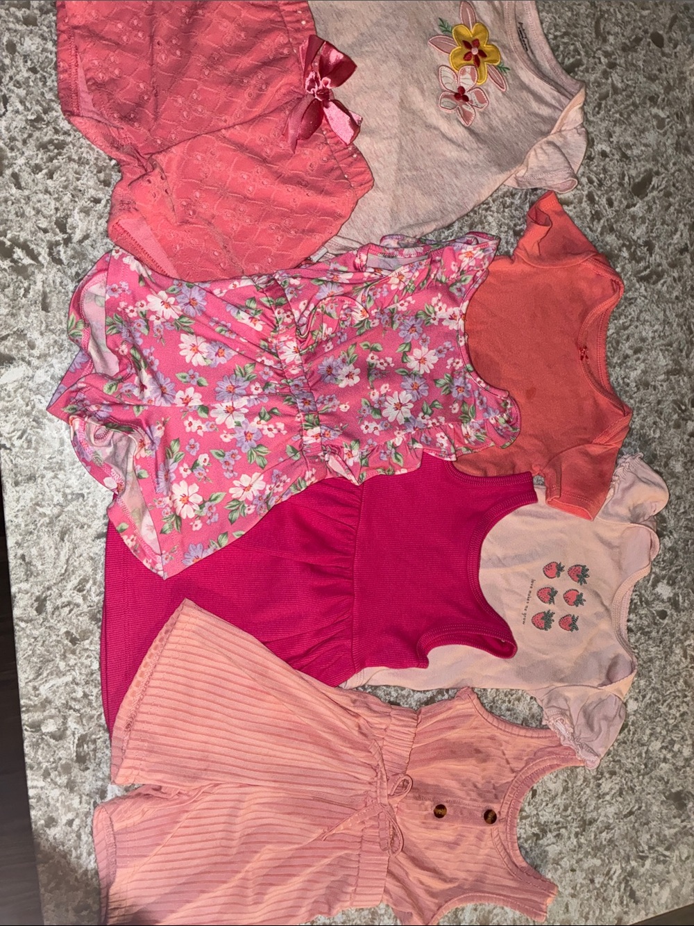 Girls Pink 12-month clothes bundle